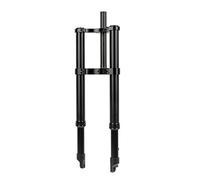 ZJIEDB E-bike Fork 12/20/26 Inch 4.0 Fat Bike Suspension BMX Snow Double Shoulder Inverted Spring Straight Tube Travel 90/120/110mm QR 135X9mm (Color : Black 20'')
