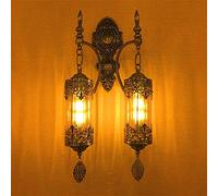 ZJIEDB Mosaic Glass Wall Sconce Lamp Handmade Turkish Wall Light Moroccan Bohemia Sconce Lights for Bedroom Aisle Hallway Decoration,E27,B