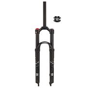ZJIEDB Mountain Bike Suspension Forks 26/27.5/29 MTB Air Fork Travel 120mm 1-1/8 Straight Manual Lockout Bicycle Disc Brake QR 9mm (Color : Black, Size 29'')