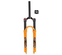 ZJIEDB Mountain Bike Suspension Forks 26/27.5/29 MTB Air Fork Travel 120mm 1-1/8 Straight Manual Lockout Bicycle Disc Brake QR 9mm (Color : Orange, Size 29'')