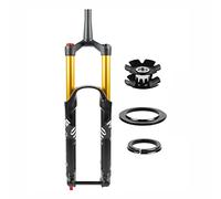 ZJIEDB Mountain Bike Suspension Forks 27.5/29 Inch DH MTB Air Fork Travel 160/180mm Rebound Adjust 1-1/2'' Tapered Bicycle Front Thru Axle 15x110mm Boost Manual Lockout