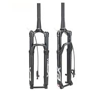 ZJIEDB MTB Boost Fork 110x15mm Thru Axle 26 27.5 29 Inch DH Mountain Bike Suspension Rebound Adjustment Travel 140mm Tapered Air Disc Brake Front (Color : Remote, Size 26'')