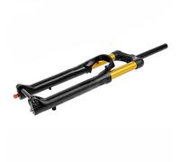 ZJIEDB MTB Boost Fork 110x15MM Thru Axle 27.5 29inch DH AM XC Downhill Mountain Bike Air Suspension Rebound Adjustmable 140MM Travel Straight/Tapered Front Manual Lockout (Color : Gold S