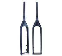 ZJIEDB MTB Fork 26/27.5/29" Inch Rigid Tapered Full Carbon Fiber 15x110mm Thru Axle Bike Disc Brake Tube Threadless Bicycle Front Forks Ultra Light (Color : Matte Black, Size 27.5'')