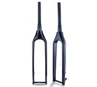 ZJIEDB MTB Fork 26/27.5/29" Inch Rigid Tapered Full Carbon Fiber 15x110mm Thru Axle Bike Disc Brake Tube Threadless Bicycle Front Forks Ultra Light (Color : Glossy Black, Size 27.5'')