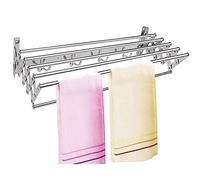 ZJIEDB Wall Mounted Clothes Airer, Drying Rack Collapsible Foldable Laundry Expandable Retractable Dryer Washing Line Easy to Install (50CM) Marriage