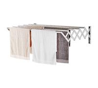 ZJIEDB Wall-Mounted, Foldaway Clothes Airer For Indoor Outdoor, Drying Rack Towel Rail Hook Coat Hanger Extendible Washing Line (Size : 50cm) (80cm) Marriage
