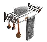ZJIEDB Wall Mounted Towel Bar Clotheshorse Folding Clothes Hanger Drying Racks For Space Saving Saver Compact Sleek Design Balcony Bathroom Terrace Air Marriage