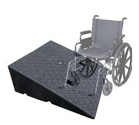 ZJIEX Threshold Wheelchair Ramp, Rubber Curb Ramp, Portable Heavy Duty Loading Ramp, Non-Slip Surface Kerb Ramp, 7"/ 7.5" Rise High (Color : Black, Size : 7in/18cm)