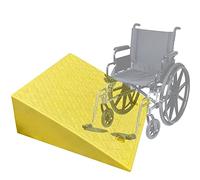 ZJIEX Threshold Wheelchair Ramp, Rubber Curb Ramp, Portable Heavy Duty Loading Ramp, Non-Slip Surface Kerb Ramp, 7"/ 7.5"Rise High (Color : Yellow, Size : 7.5in/19cm)