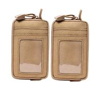ZJIEYU Tactical Keychain Wallet, Utility Zipper Pocket Tactical Compact Organizer Pouches, Pocket Organizer ID Holder Credit Card Holder for Men(Green)