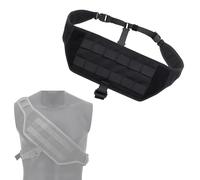 ZJIEYU Tactical MOLLE Platform, Universal Chest Mounting Harness Adjustable, Fits Both Shoulders, for Chest Rig Vest AirSoft Hunting Outsport(Black)