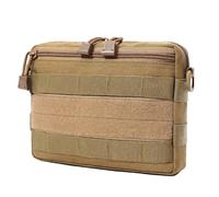 ZJIEYU Tactical Outdoor Tool Bag, Waterproof Nylon Molle Pouch, Utility EMT Organizer Travel, for Hunting Fishing Hiking Camping(Brown)