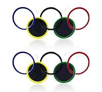 ZJILIXIA Olympic Sunglasses,2024 Olympic Rings Glasses,Olympic Party Glasses,Sports Decoration Game,Olympic Rings Sunglasses,Suitable for anniversary/leisure/daily/party (2PCS)