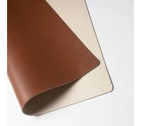 ZJIQOH Desk Protector Mat PU Leather Tablecloth Waterproof, Coffee Table Cover Rectangular with Rounded Corners, for Kitchen Worktop Desktop Office Conference(Brown,80 x 120 cm)