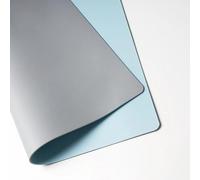 ZJIQOH Desk Protector Mat PU Leather Tablecloth Waterproof, Coffee Table Cover Rectangular with Rounded Corners, for Kitchen Worktop Desktop Office Conference(Light gray,40 x 60 cm)