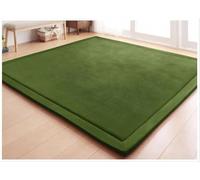 ZJIQOH Padded Play Mat Memory Foam Extra Thick 2cm, Soft Play Rug Large Mellow and Plush, Coral Velvet Fluffy for Modern Floor Living Room Bedroom(Dark Green,200 x 220 cm)