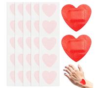 ZJIVQO 25pcs First Aid Patches Hearts Shaped Wounds Cute Coloured Assorted Plasters Breathable Kids Plasters