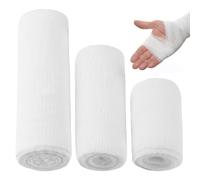 ZJIVQO 3 Rolls Premium Conforming Bandage Safety First Aid Group HypaBand for Wounds - Breathable Gauze Rolls Conforming Bandages - White, 7.5 cm x 4 M,10CMx 4.5M,5CMx 4.5M