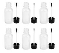 ZJIVQO 6pcs 20ml Nail Polish Bottles with Brushes Thickened Glass Transparent Bottle Empty Nail Polish Bottle Refillable Nail Polish Nail Touch Up Bottle with Brush for Nail Make Up