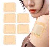 ZJIVQO 6pcs Silicone Adhesive Dressing Pressure Sore Pad Surgical Wound Dressing Gentle Border Wound Care Foam Bandages Sacrum Foam Bandages for Pressure Ulcer Butt Bed Sore, 7.5cm x 7.5cm
