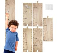 ZJIVQO Wooden Print Height Chart, Height Growth Chart, Children's Height Measurement Ruler, Removable Wood Wall Ruler, for Bedroom Nursery Wall Decoration