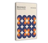 ZJIXAOSD Bauhaus Art, Geometric Circles, Minimalistic Middle Ages Canvas Modern Poster Wall Art Prints Paintings Living Room Bedroom Decor 24x36inch(60x90cm)