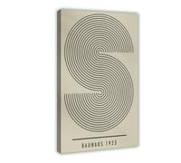 ZJIXAOSD Bauhaus Sea Geometry Minimalist Beige Wall Art Canvas Art Wall Decor Posters Home Bar Restaurant Garage Cafe Logo Gift 12x18inch(30x45cm)