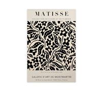 ZJIXAOSD Black And Beige Floral Matisse Plant Paper Cutouts Minimalist Canvas Modern Poster Wall Art Prints Paintings Living Room Bedroom Decor 24x36inch(60x90cm)