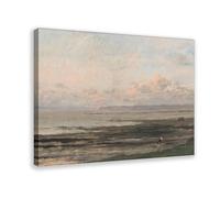 ZJIXAOSD Charles-franccois Daubigny - The Beach at Low Tide Canvas Wall Art Posters And Prints Room Aesthetic Bedroom Office Decor 20x30inch(50x75cm)