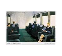 ZJIXAOSD Edward Hopper Chair Car 1965 Vintage College Dorm Canvas Wall Art Posters And Prints Room Aesthetic Bedroom Office Decor 20x30inch(50x75cm)