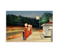 ZJIXAOSD Edward Hopper Gas Station 1942 Vintage Canvas Modern Poster Wall Art Prints Paintings Living Room Bedroom Decor 24x36inch(60x90cm)
