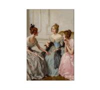 ZJIXAOSD Gossip Girl Retro Female Art Victorian Flirty Aesthetic Canvas Wall Art Posters And Prints Room Aesthetic Bedroom Office Decor 20x30inch(50x75cm)