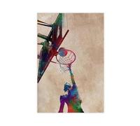 ZJIXAOSD Inspiring aesthetic posters, sports time basketball art Canvas Modern Poster Wall Art Prints Paintings Living Room Bedroom Decor 16x24inch(40x60cm)