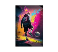 ZJIXAOSD Inspiring Aesthetics, Sports And Moments of New Achievements, Football Style Poster 2 Canvas Modern Poster Wall Art Prints Paintings Living Room Bedroom Decor 20x30inch(50x75cm)