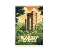 ZJIXAOSD Ireland Travel Blarney Castle Northern Ireland Travel Canvas Art Wall Decor Posters Home Bar Restaurant Garage Cafe Logo Gift 16x24inch(40x60cm)