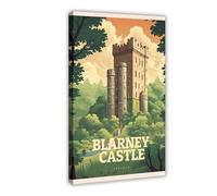 ZJIXAOSD Ireland Travel Blarney Castle Northern Ireland Travel Canvas Modern Poster Wall Art Prints Paintings Living Room Bedroom Decor 12x18inch(30x45cm)