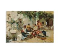 ZJIXAOSD Joaquin Sorolla - Selling Melons Canvas Modern Poster Wall Art Prints Paintings Living Room Bedroom Decor 16x24inch(40x60cm)
