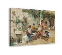 ZJIXAOSD Joaquin Sorolla - Selling Melons Canvas Modern Poster Wall Art Prints Paintings Living Room Bedroom Decor 20x30inch(50x75cm)
