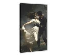 ZJIXAOSD Lilith And Her Lover Escape from The Garden, Retro, Dark Canvas Modern Poster Wall Art Prints Paintings Living Room Bedroom Decor 24x36inch(60x90cm)