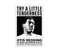 ZJIXAOSD Otis Redding Black And White Music Retro Canvas Art Wall Decor Posters Home Bar Restaurant Garage Cafe Logo Gift 24x36inch(60x90cm)