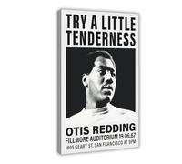 ZJIXAOSD Otis Redding Black And White Music Retro Canvas Wall Art Posters And Prints Room Aesthetic Bedroom Office Decor 16x24inch(40x60cm)