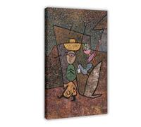 ZJIXAOSD Paul Klee - Traveling Circus Canvas Modern Poster Wall Art Prints Paintings Living Room Bedroom Decor 16x24inch(40x60cm)