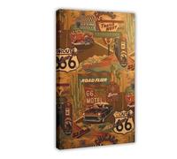 ZJIXAOSD Retro Fashion Collage, Aesthetic Decoration, Unusual Vintage Poster, Nostalgic Art1 Canvas Art Wall Decor Posters Home Bar Restaurant Garage Cafe Logo Gift 24x36inch(60x90cm)