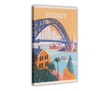 ZJIXAOSD Sydney Australia Travel Wall Decor Canvas Modern Poster Wall Art Prints Paintings Living Room Bedroom Decor 16x24inch(40x60cm)