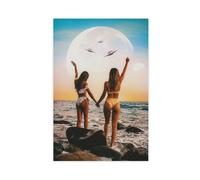 ZJIXAOSD We Are Here UFO Space Retro Astronomy Canvas Wall Art Posters And Prints Room Aesthetic Bedroom Office Decor 24x36inch(60x90cm)