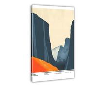 ZJIXAOSD Yosemite National Park Minimalist Fashion Art California Canvas Art Wall Decor Posters Home Bar Restaurant Garage Cafe Logo Gift 20x30inch(50x75cm)