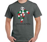 ZJKACNUK Italia 90 T-Shirt Mens Retro 1990 World Cup Retro Logo Kit Italy Top