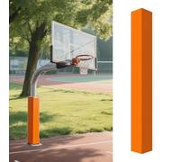 ZJKXJH Basketball Hoop Rod Pads for Safety, Outdoor All Weather Pole Pad, Anti Knock Column Protection Pole Mat, Square Pole Padding Wrap Around, 180cm/70.9in High(Orange,18x18cm/7.1x7.1in)