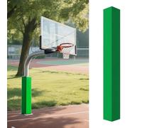 ZJKXJH Basketball Hoop Rod Pads for Safety, Outdoor All Weather Pole Pad, Anti Knock Column Protection Pole Mat, Square Pole Padding Wrap Around, 180cm/70.9in High(Green,18x18cm/7.1x7.1in)